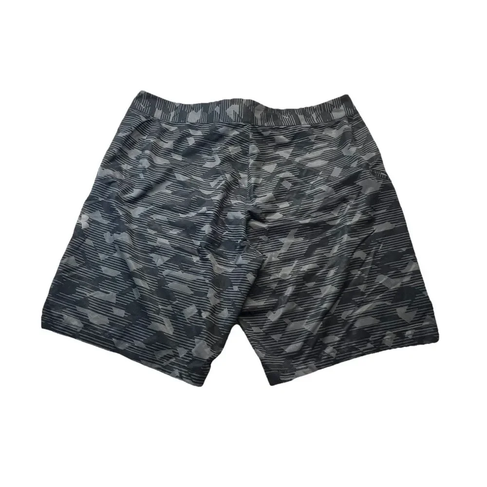 Under Armour Boardshorts Mens 40 Black Geometric AOP Loose HeatGear Swimwear